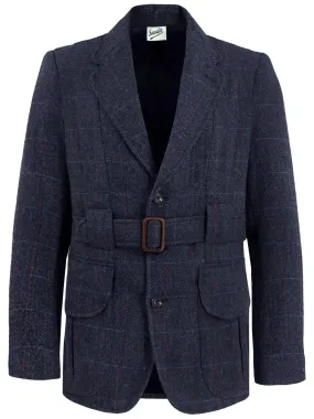 1940s Vintage Norfolk Wool Jacket in Navy Blue