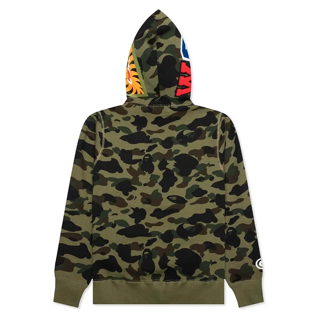 1st Camo Shark Full Zip Hoodie - Green