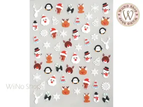 3D Cute Christmas Characters Adhesive Nail Art Sticker - 1 pc (TS-931)