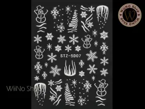 3D Snowflake Adhesive Nail Art Sticker - 1 pc (STZ-5D07)