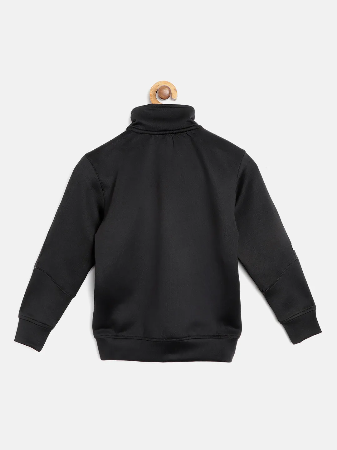 Alcis Kids-Boys Solid Black Sweatshirts