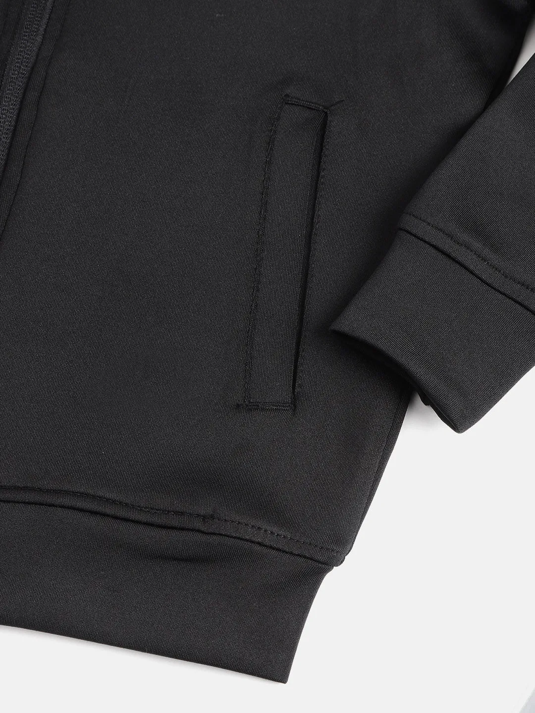 Alcis Kids-Boys Solid Black Sweatshirts