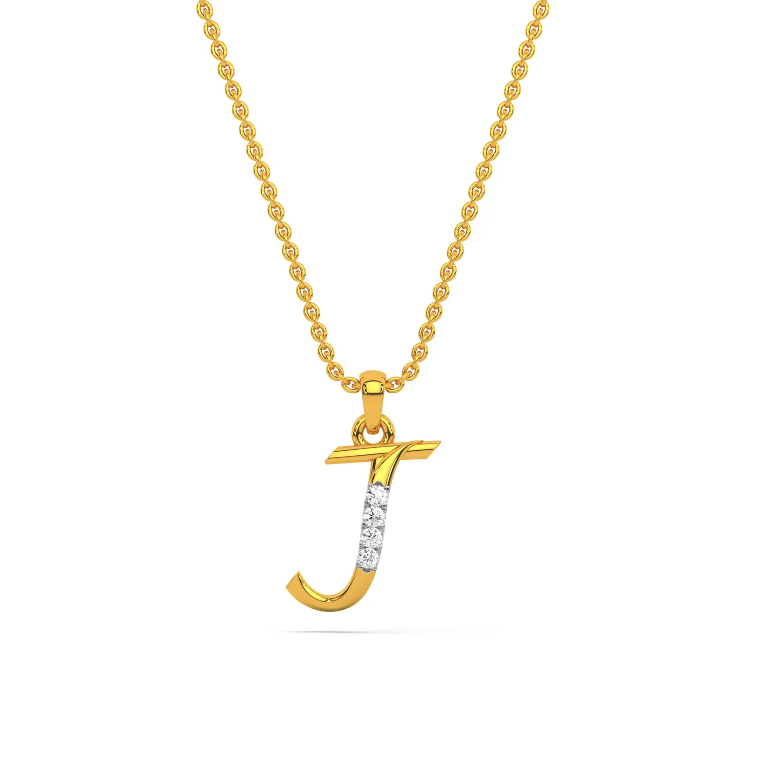 Alphabet J  Unisex Pendant