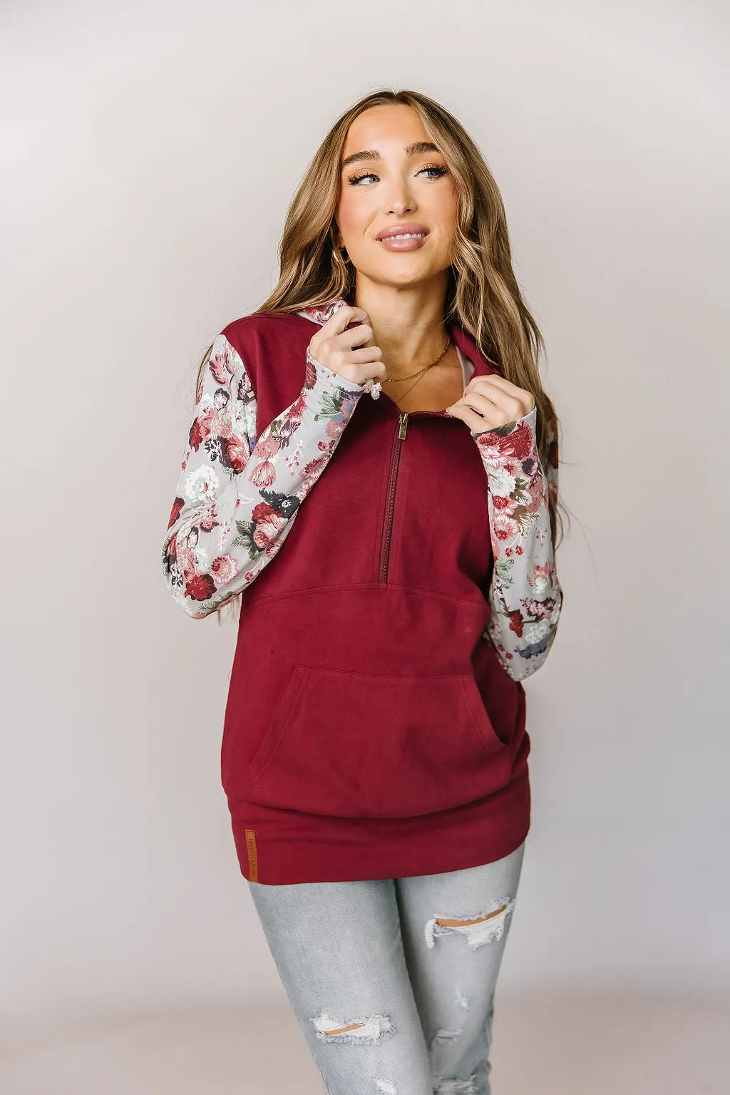 Ampersand Among the Wildflowers Halfzip Sweatshirt