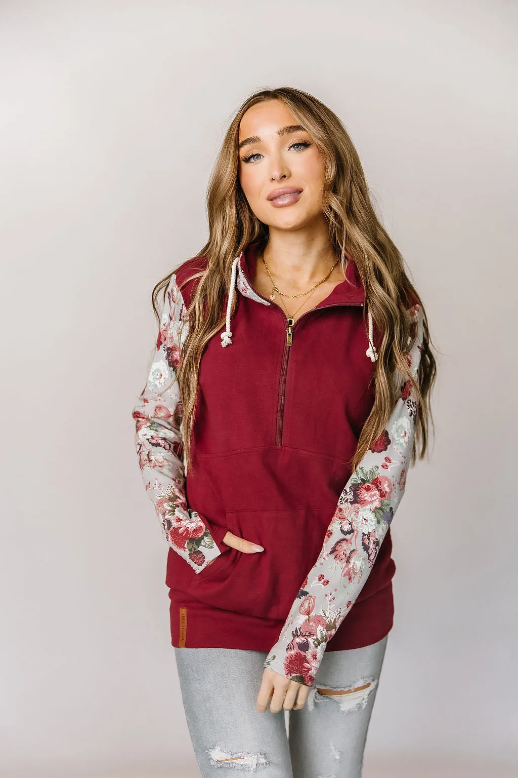 Ampersand Among the Wildflowers Halfzip Sweatshirt