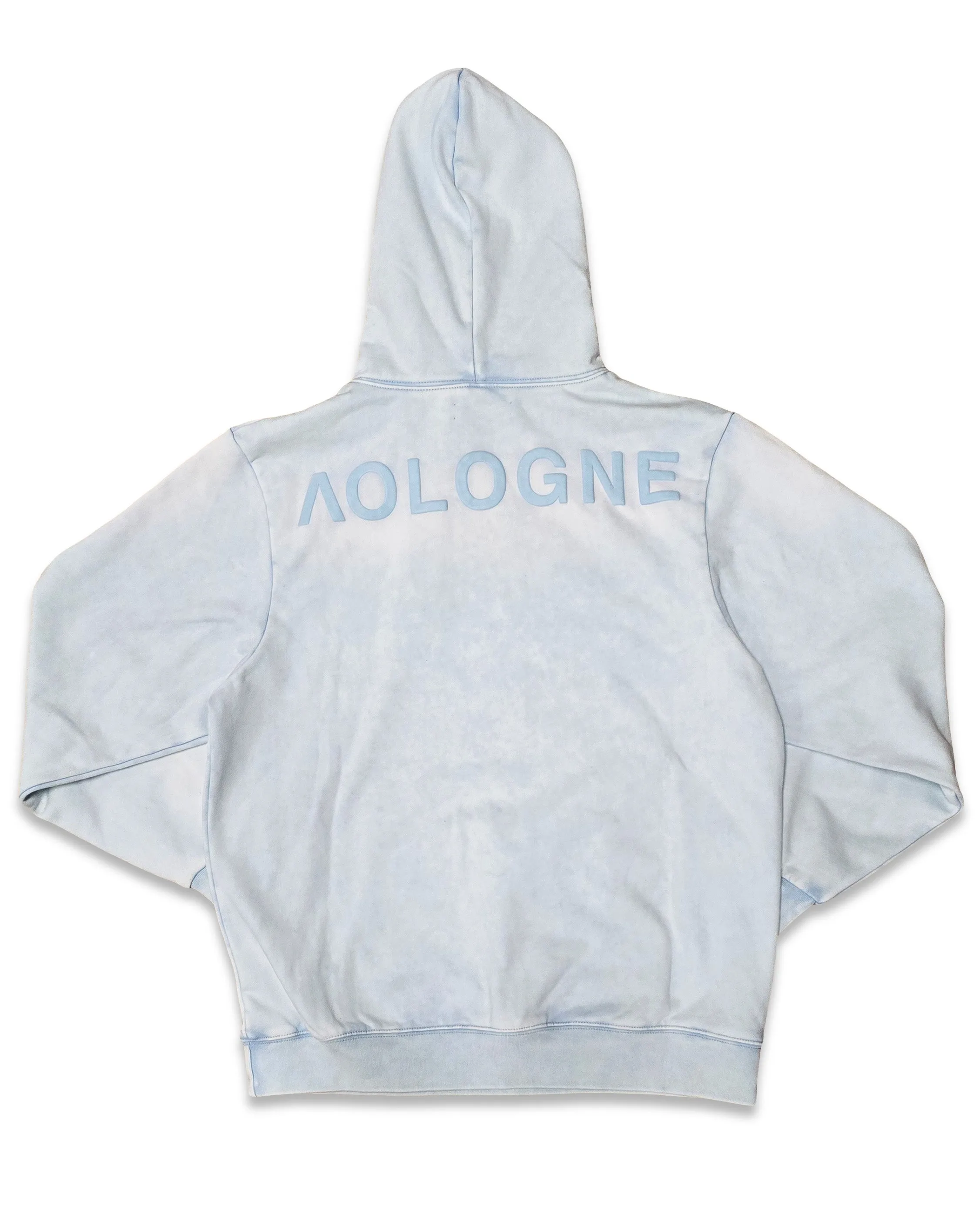 Sure! Heres an optimized product title with descriptive modifiers:  
Premium Powder Blue AOLOGNE Standalone Wash Hoodie with Hood