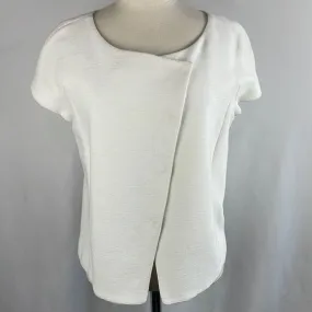 Armani CollezioniIvory Textured Short Sleeve Jacket