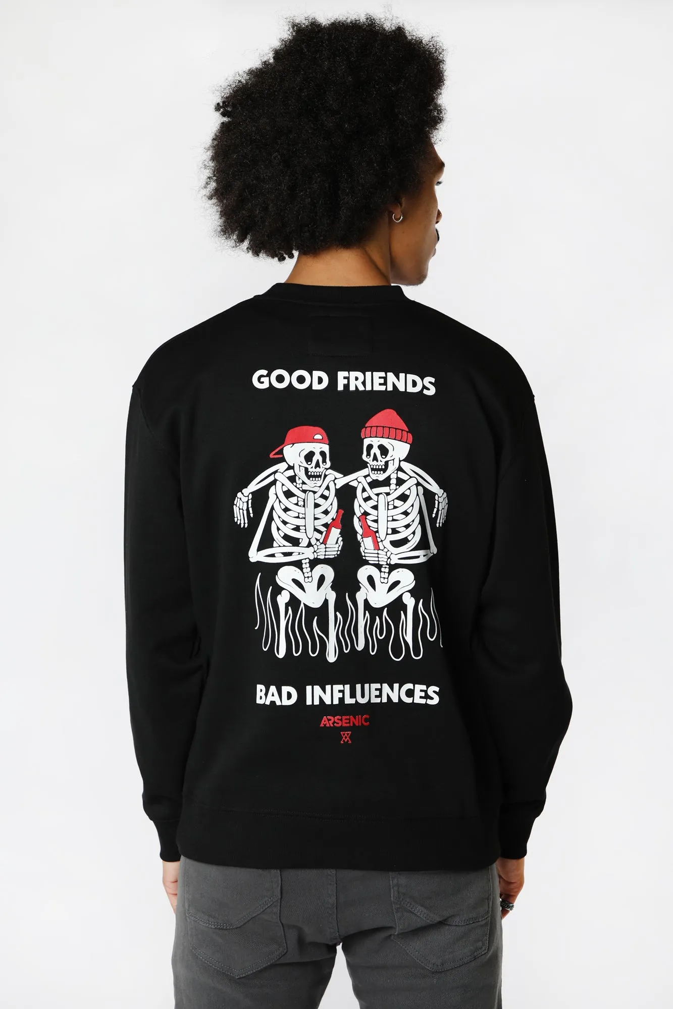 Arsenic Mens Bad Influences Crewneck Sweatshirt