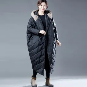 Babakud Batwing Sleeve Winter Hooded Down Coat