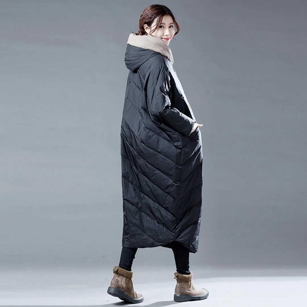 Babakud Batwing Sleeve Winter Hooded Down Coat