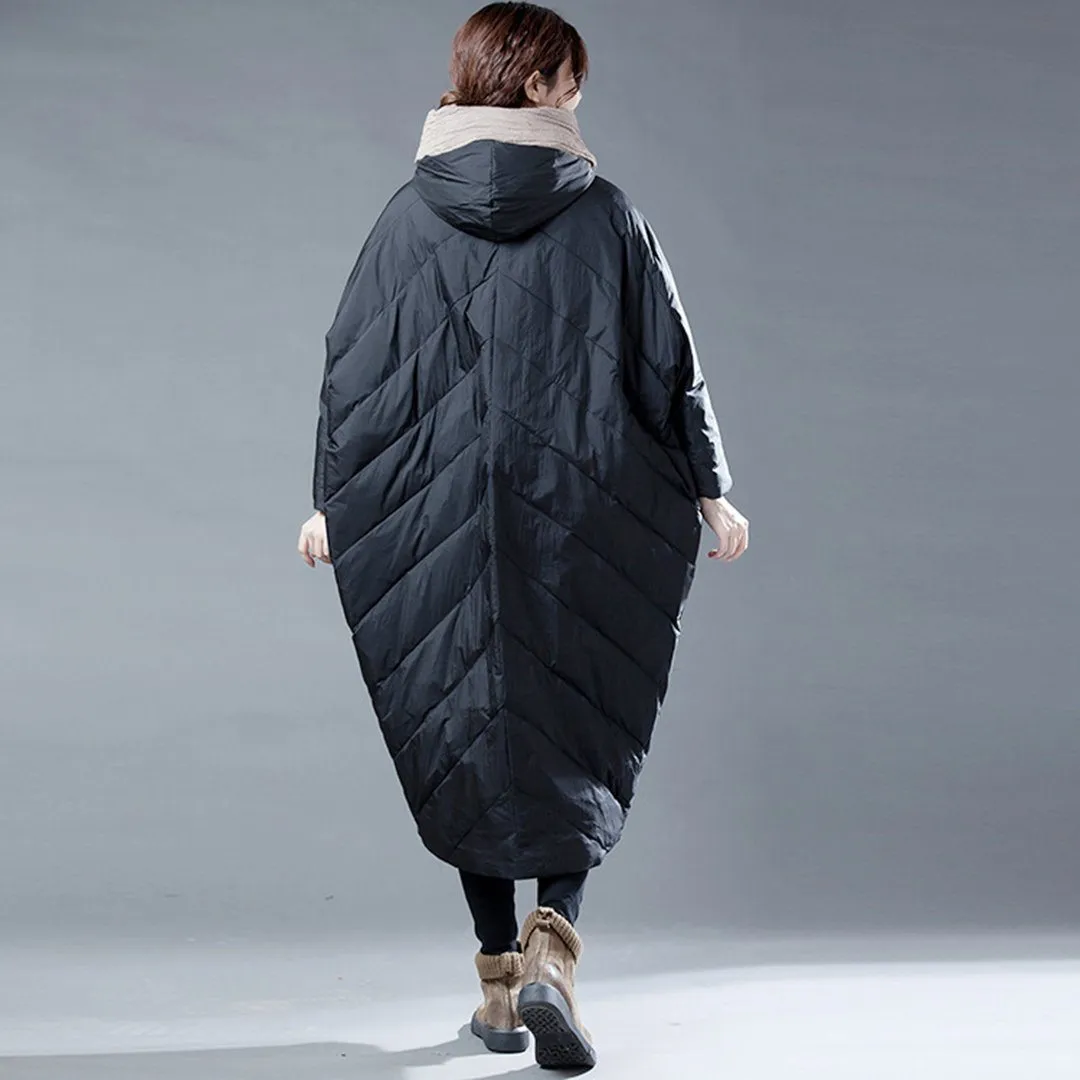 Babakud Batwing Sleeve Winter Hooded Down Coat