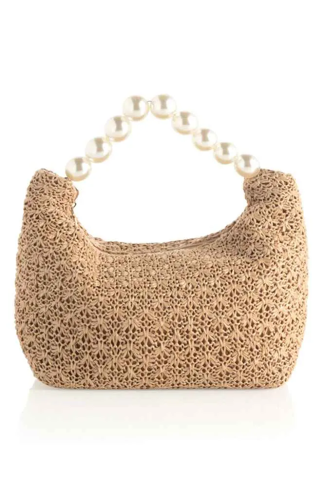 Baylor Woven Bag, Tan