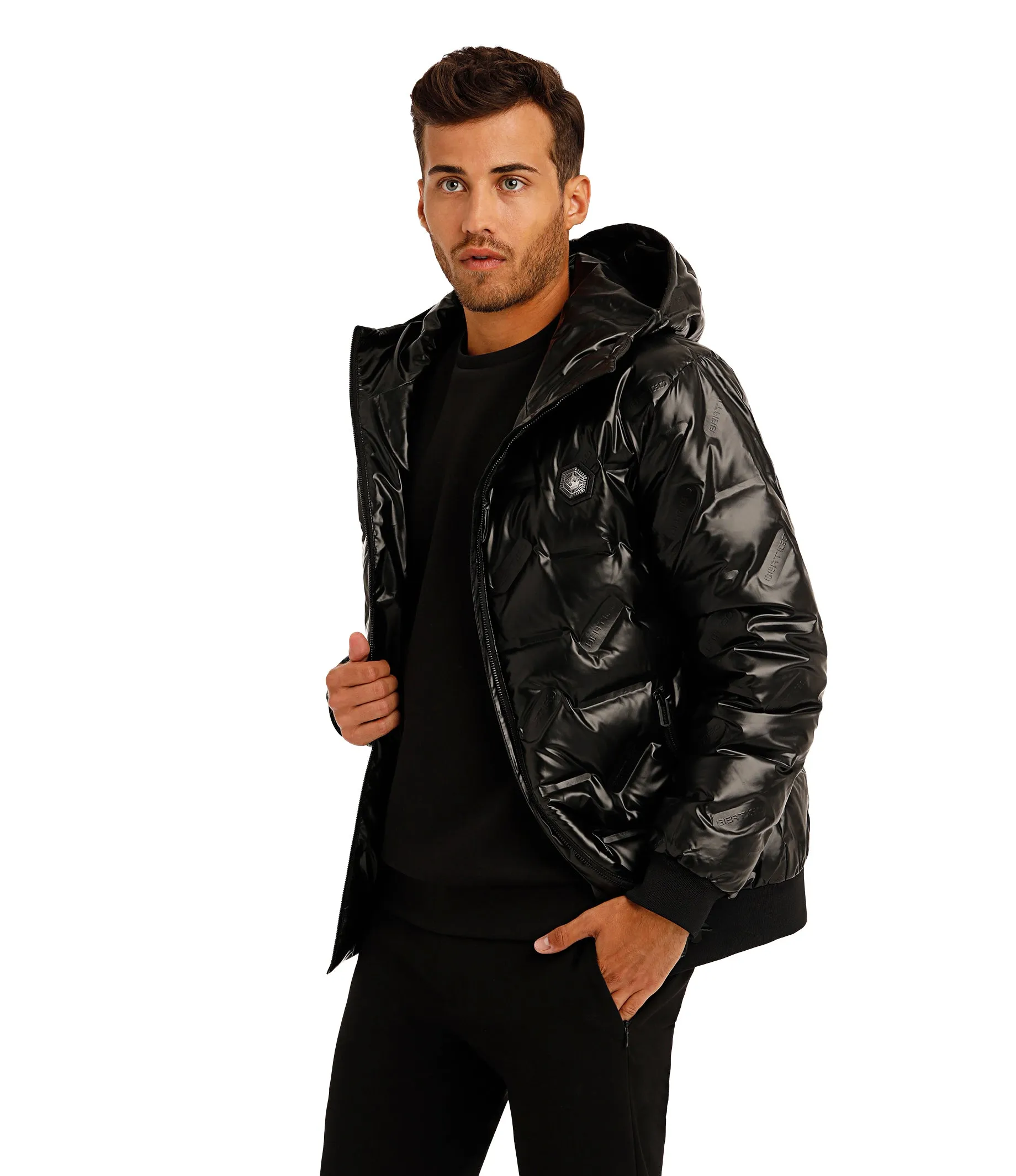 Bertigo Jacket | Wolf Black Down Filled Coat