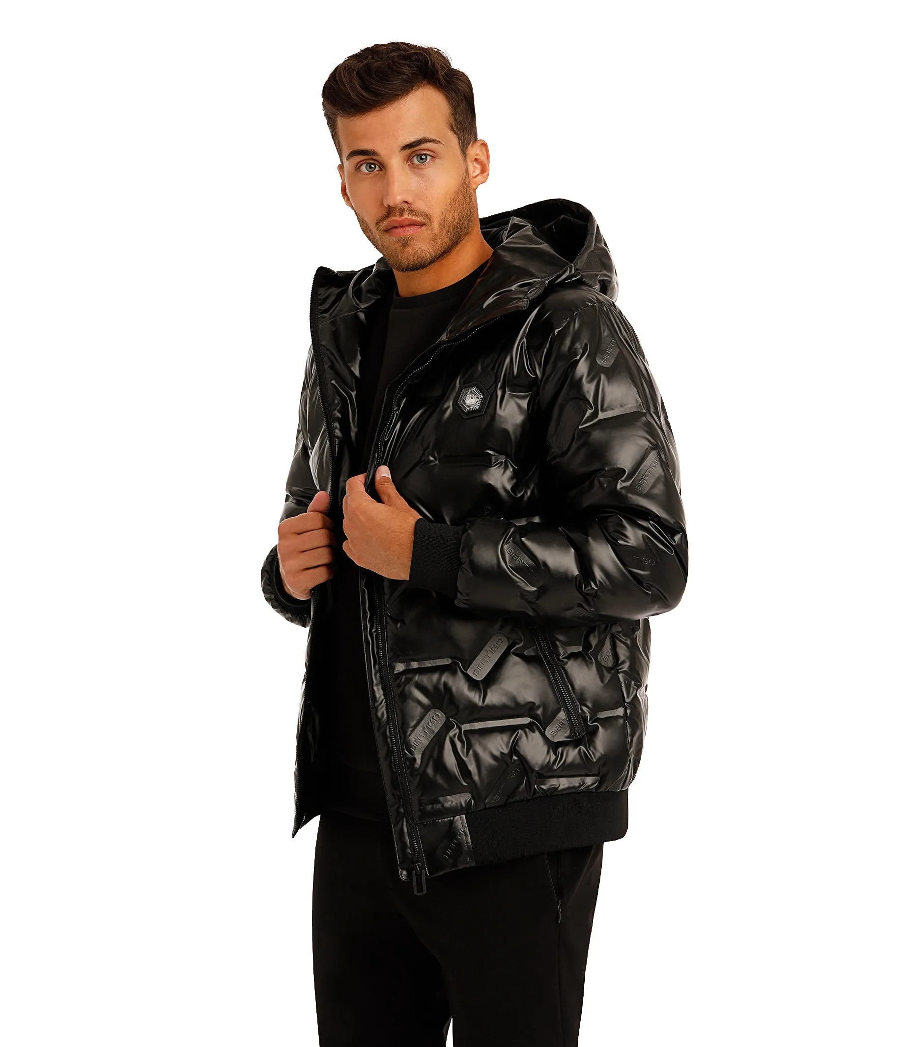 Bertigo Jacket | Wolf Black Down Filled Coat