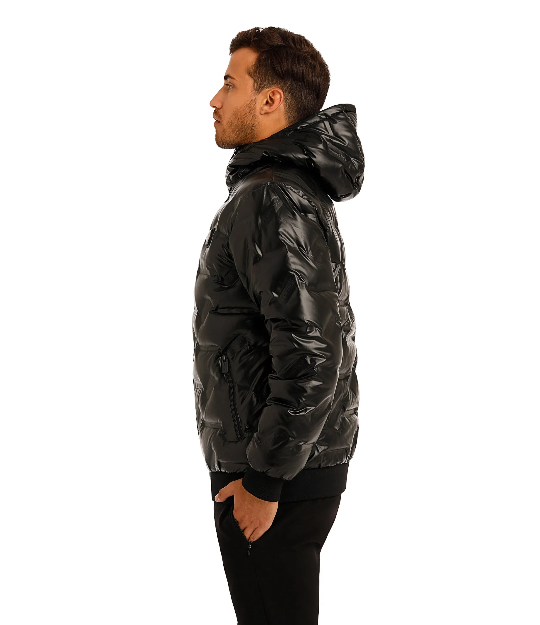 Bertigo Jacket | Wolf Black Down Filled Coat