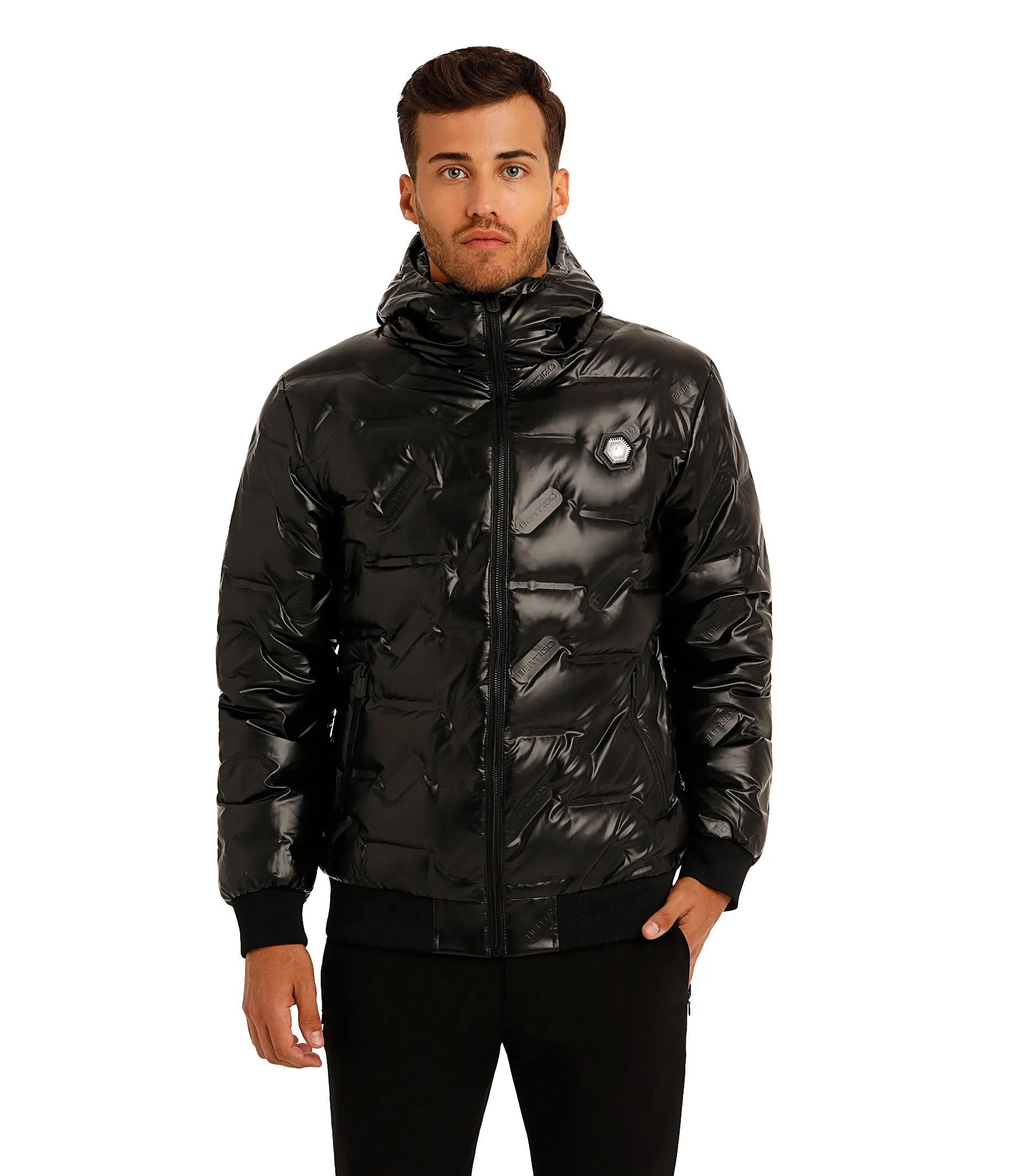 Bertigo Jacket | Wolf Black Down Filled Coat