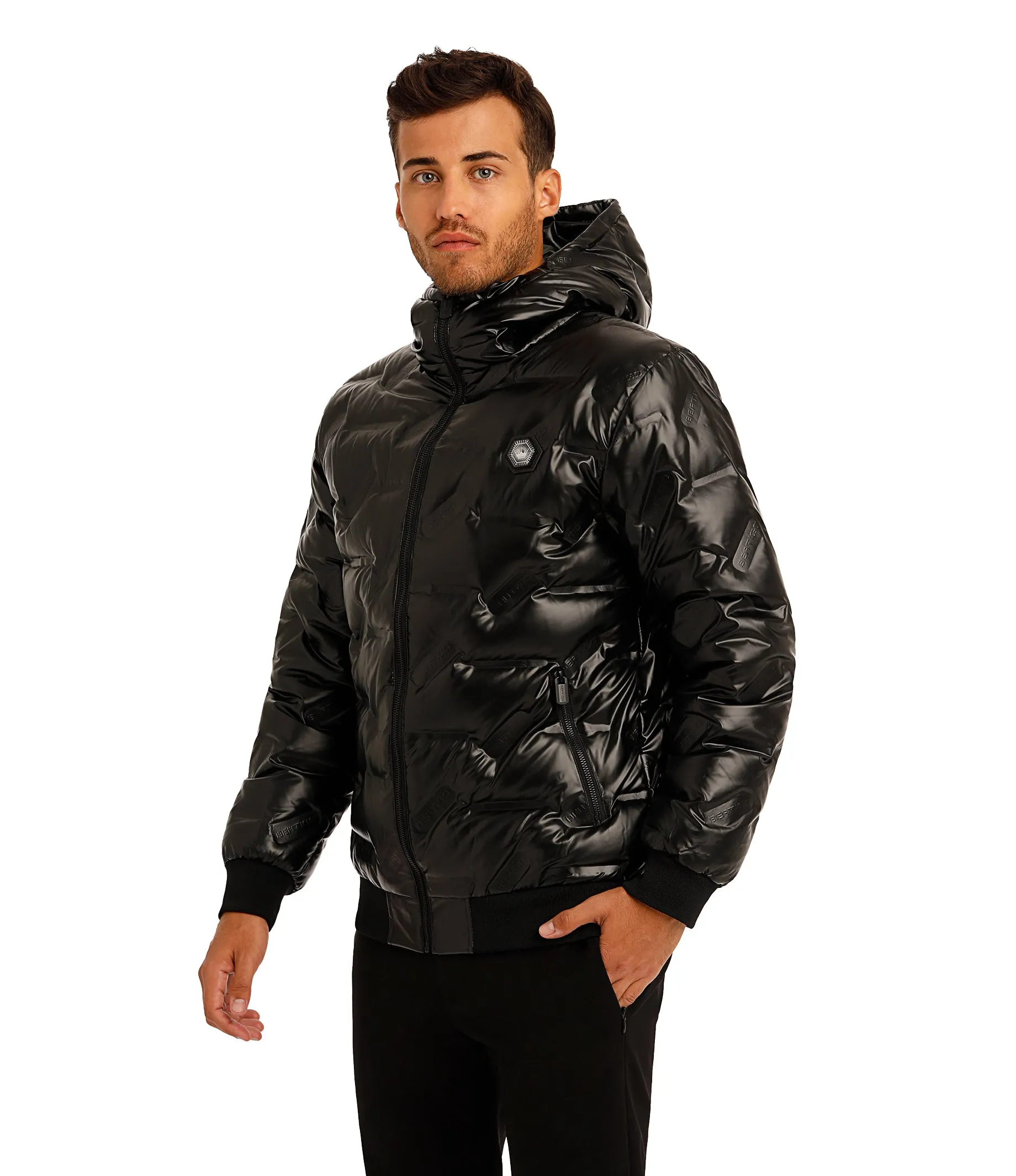 Bertigo Jacket | Wolf Black Down Filled Coat