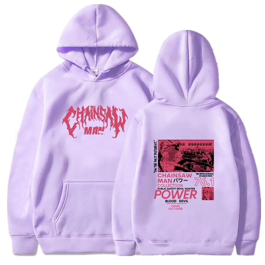 Best Chainsaw Man Power Cool Anime Hoodie High Quality