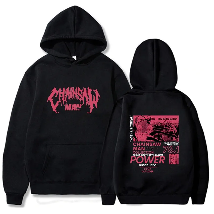 Best Chainsaw Man Power Cool Anime Hoodie High Quality