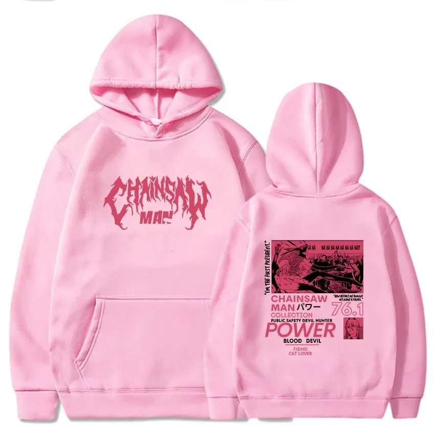 Best Chainsaw Man Power Cool Anime Hoodie High Quality