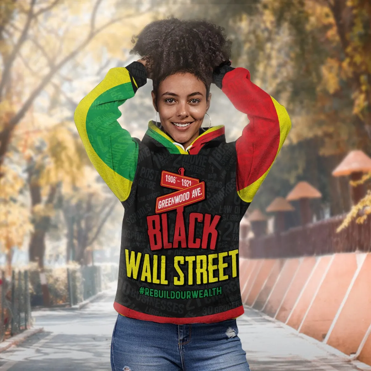 Black Wall St All-over Hoodie