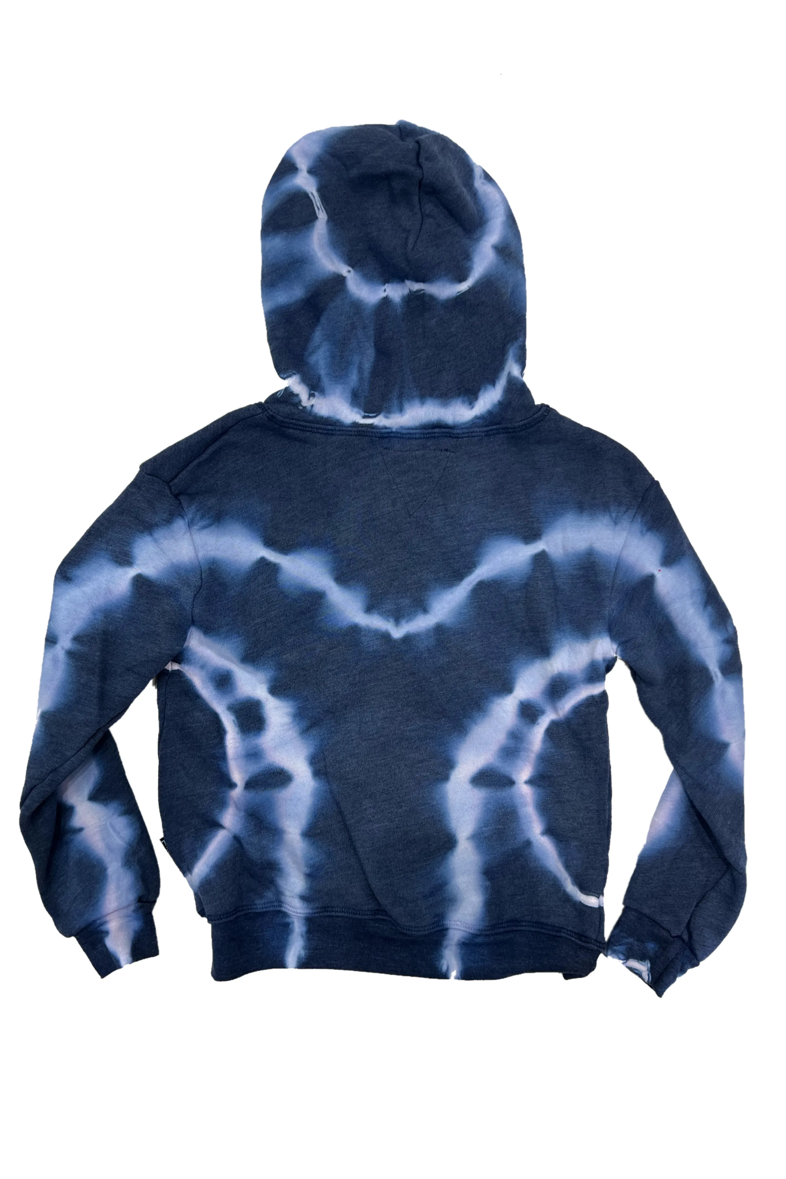 Blue Pink White Tie Dye Oversized Hoodie