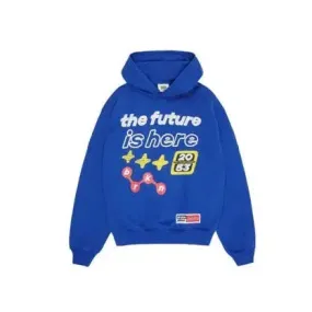 Broken Planet Market Hoodie 'The Future Is Here' Soot Blue