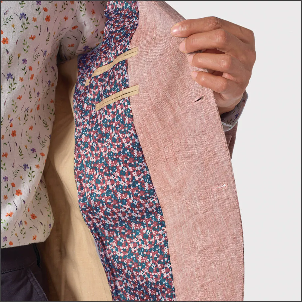 Brook Taverner Leeds Dusky Rose Linen Jacket<><>