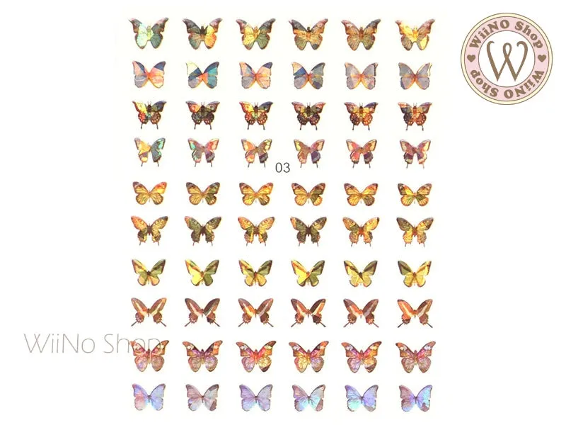 Butterfly Holographic Adhesive Nail Art Sticker - 1 pc (WB03)