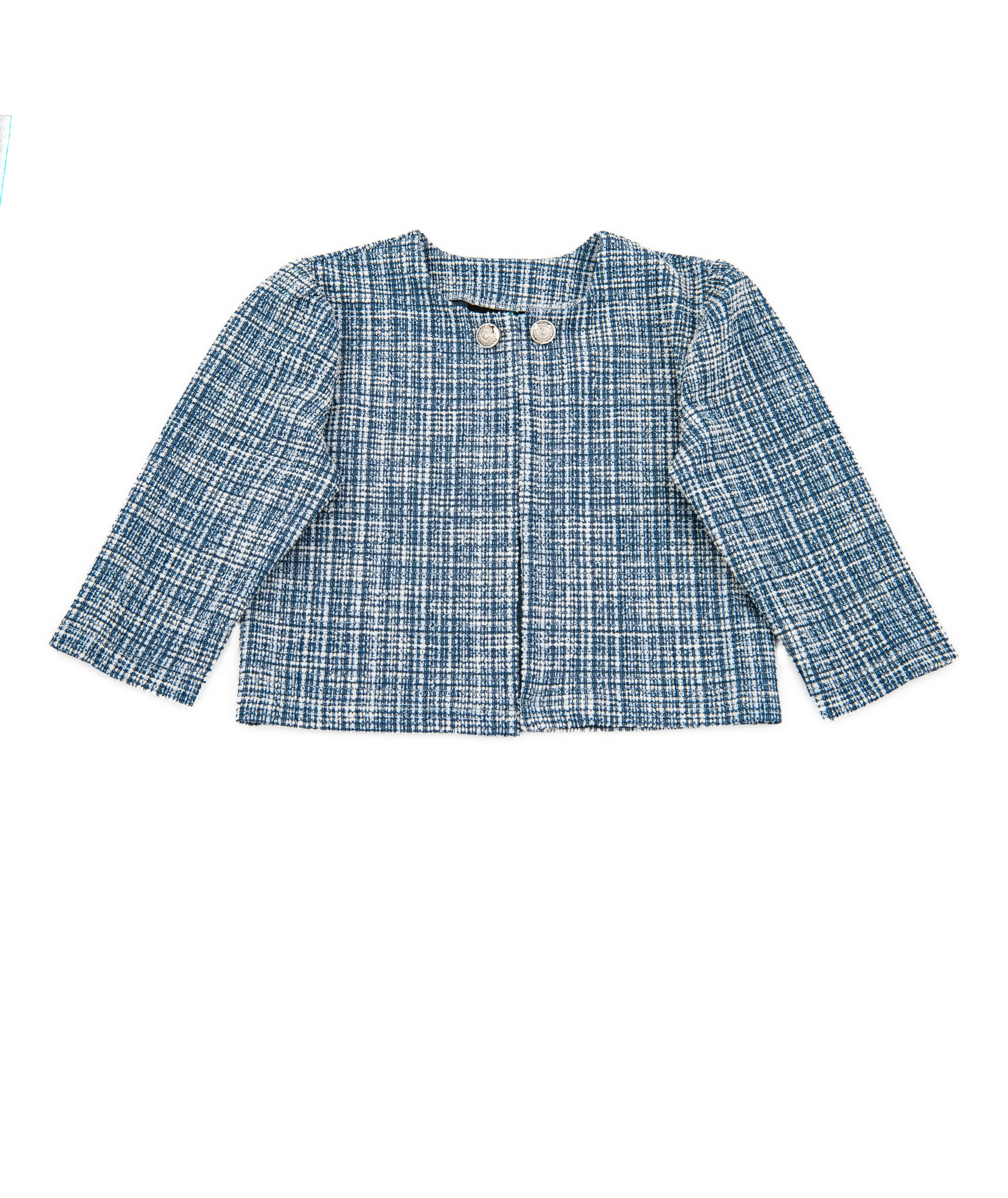 By Debra Girls Navy Plaid Jacket