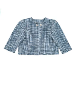 By Debra Girls Navy Plaid Jacket