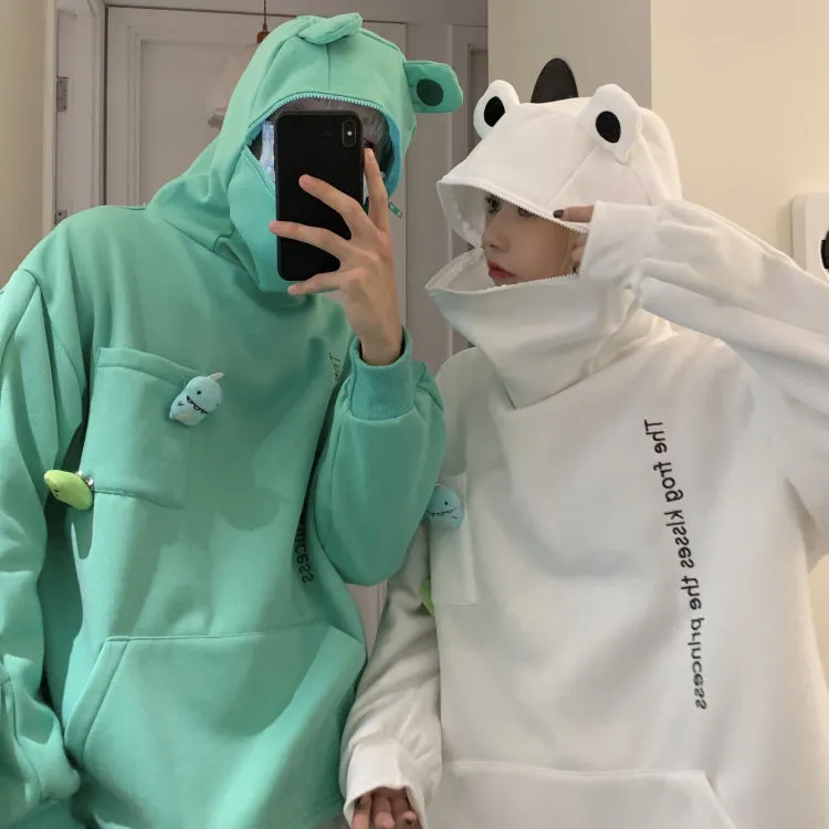 Cartoon Frog Zipper Hoodie AD12657