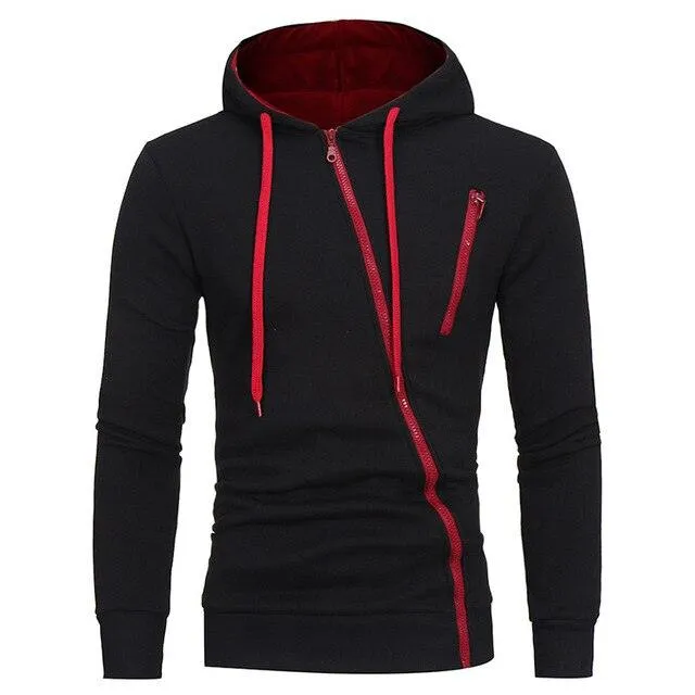 Casual Solid Tracksuit Zipper Hooded Sweatshirt Jacket with Sweatpants Men's Tracksuit