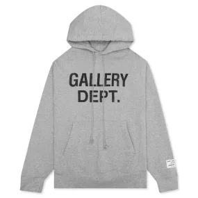 Center Logo Hoodie - Heather Grey