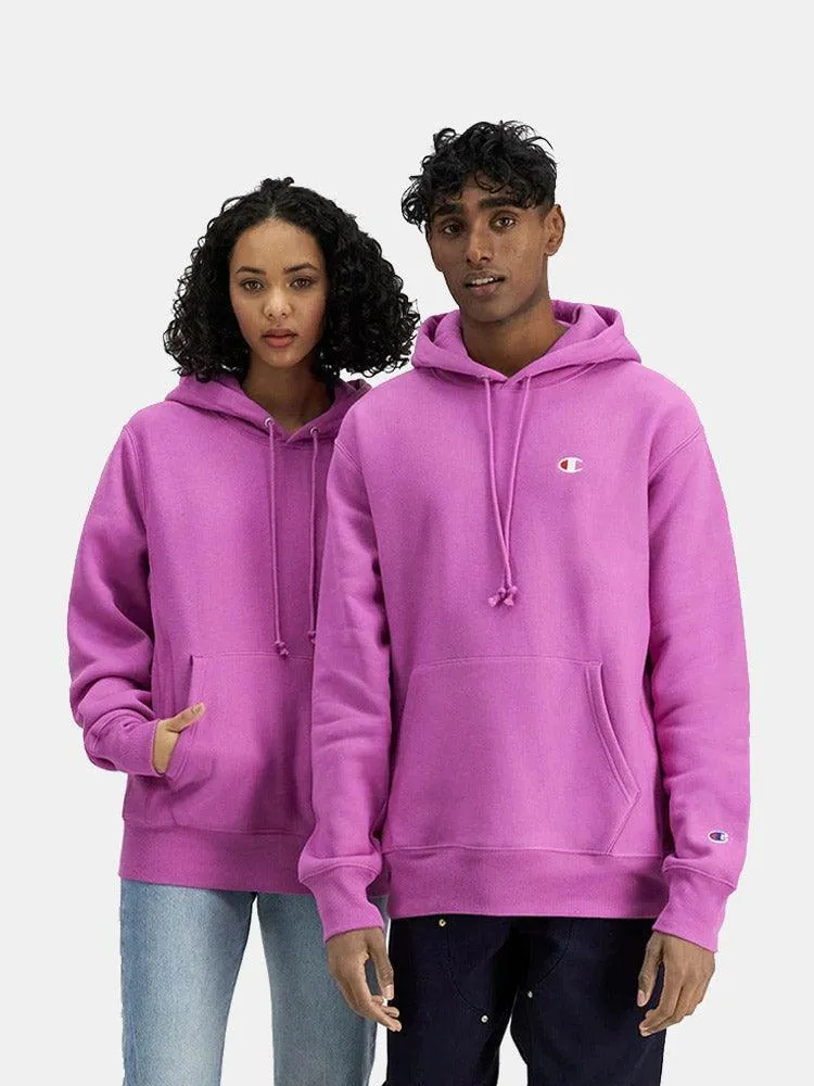 Champion Reverse Weave Small C Hood - Our Favorite Fuchsia