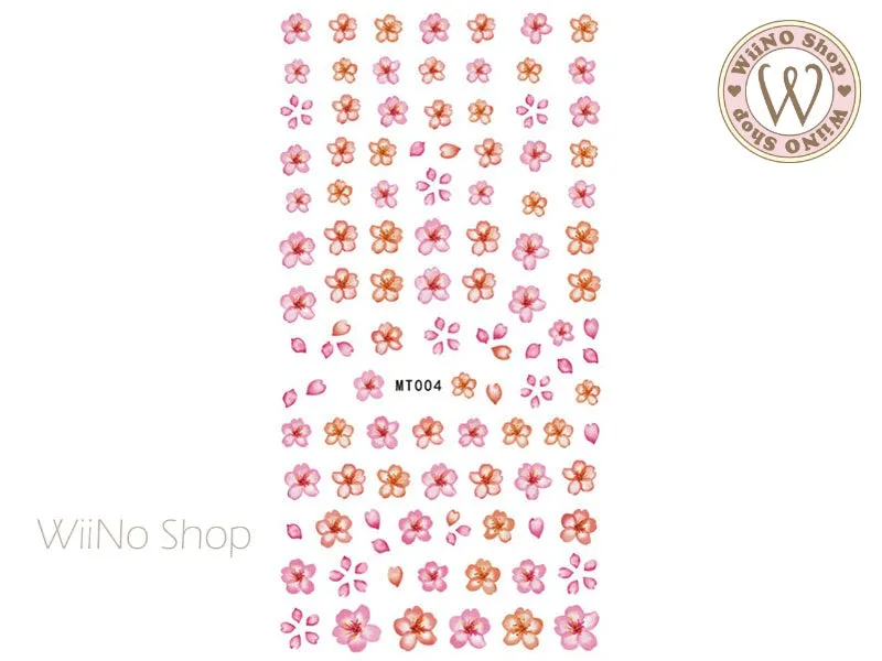 Cherry Blossom Adhesive Nail Art Sticker - 1 pc (MT004)