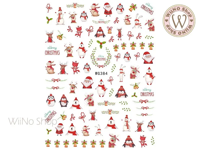 Christmas Adhesive Nail Art Sticker - 1 pc (WG384)