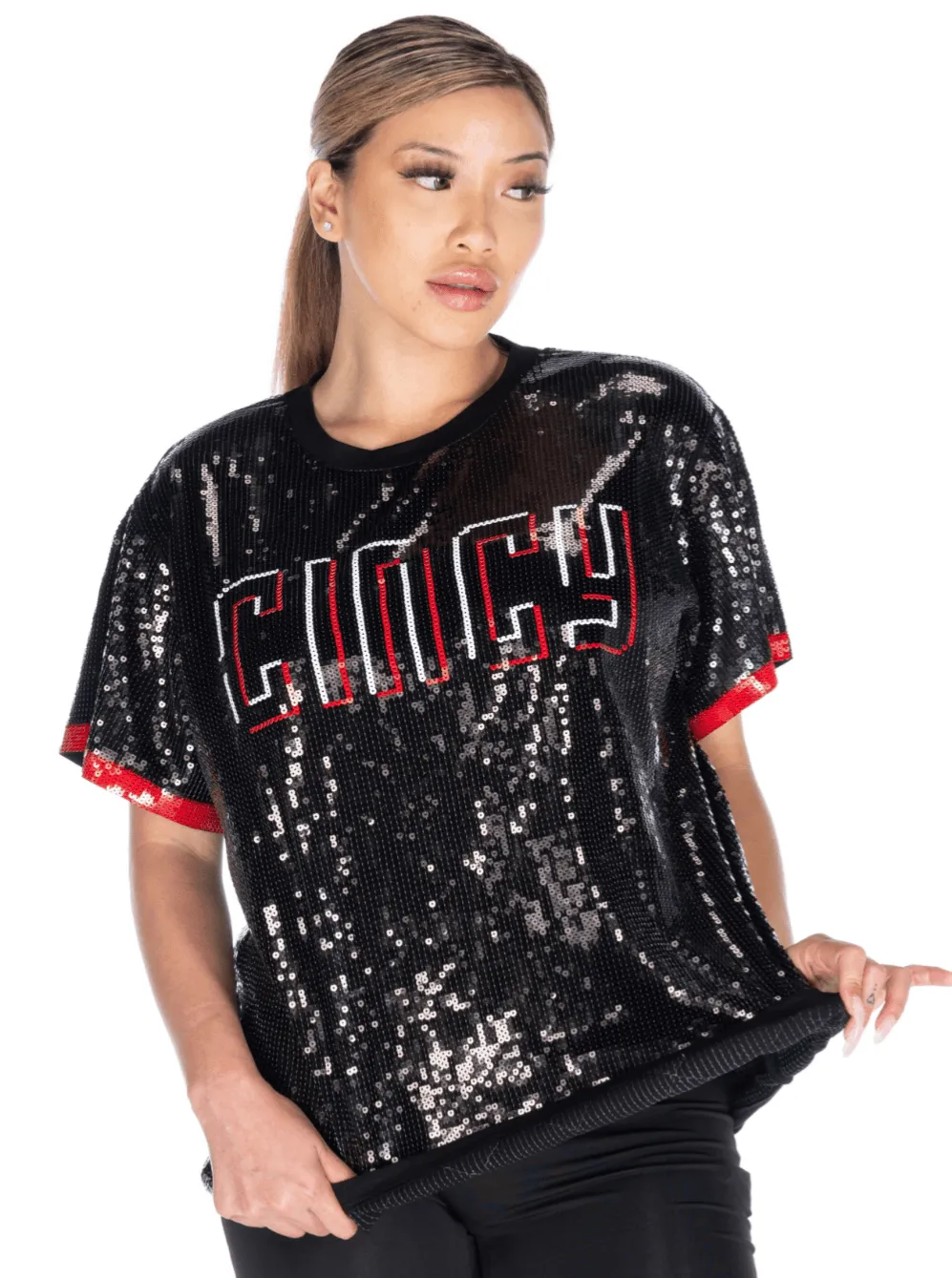 Cincinnati Baseball Sequin Shirt