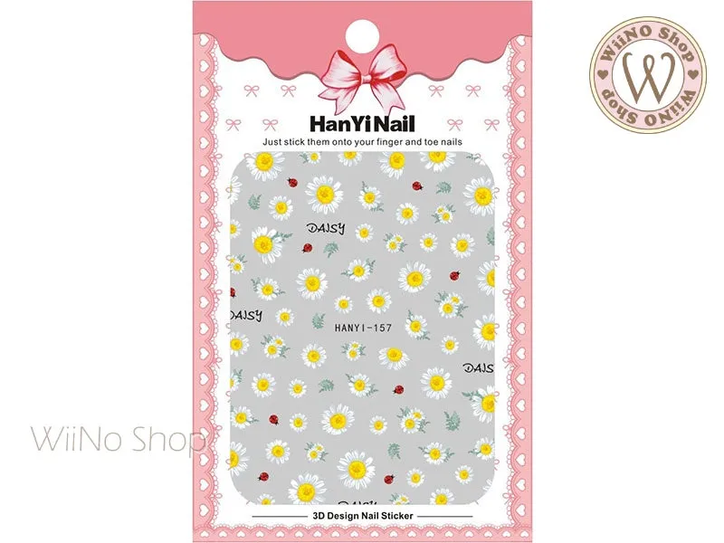 Daisy Flower Adhesive Nail Art Sticker - 1 pc (HY-157)