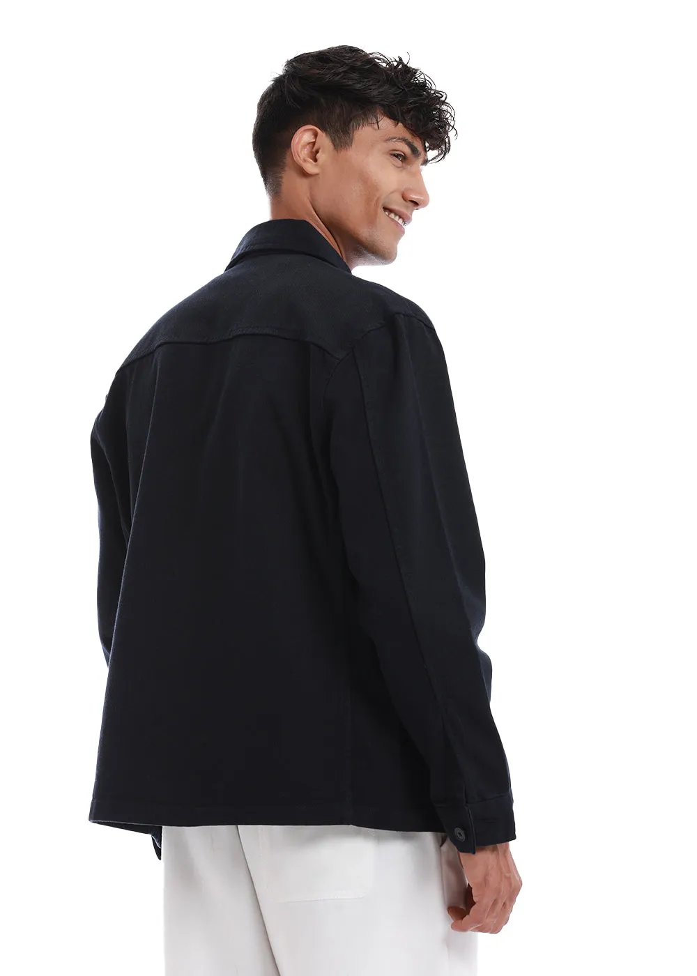 Dark Navy Cotton Drill Jacket