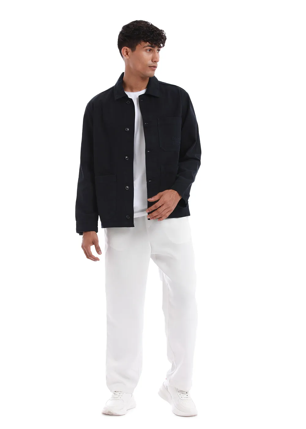 Dark Navy Cotton Drill Jacket