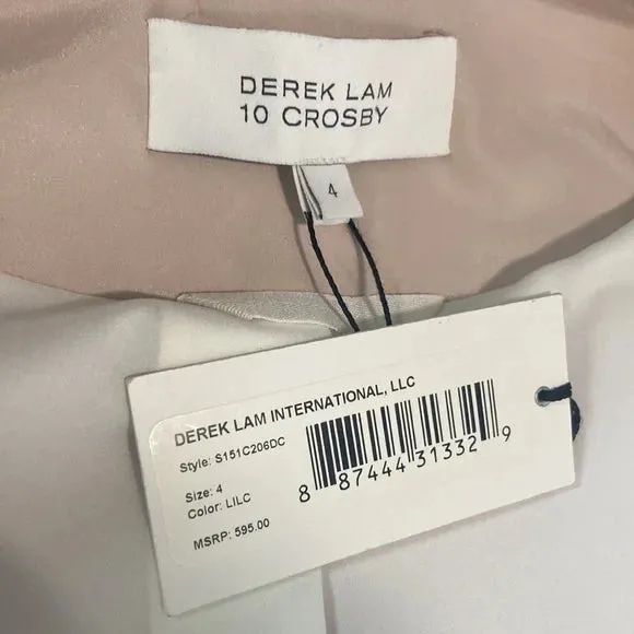 Derek Lam NWT Lilac Zip Front High Low Jacket