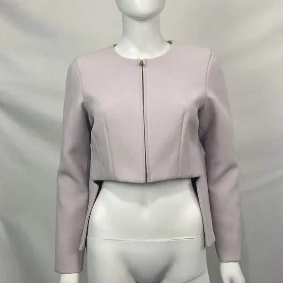 Derek Lam NWT Lilac Zip Front High Low Jacket