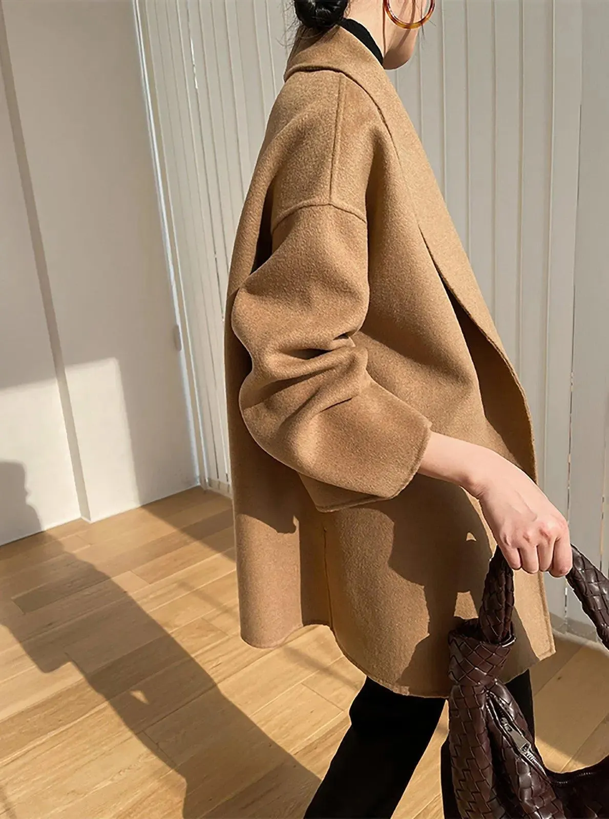 Double Face Wool Wrap Coat