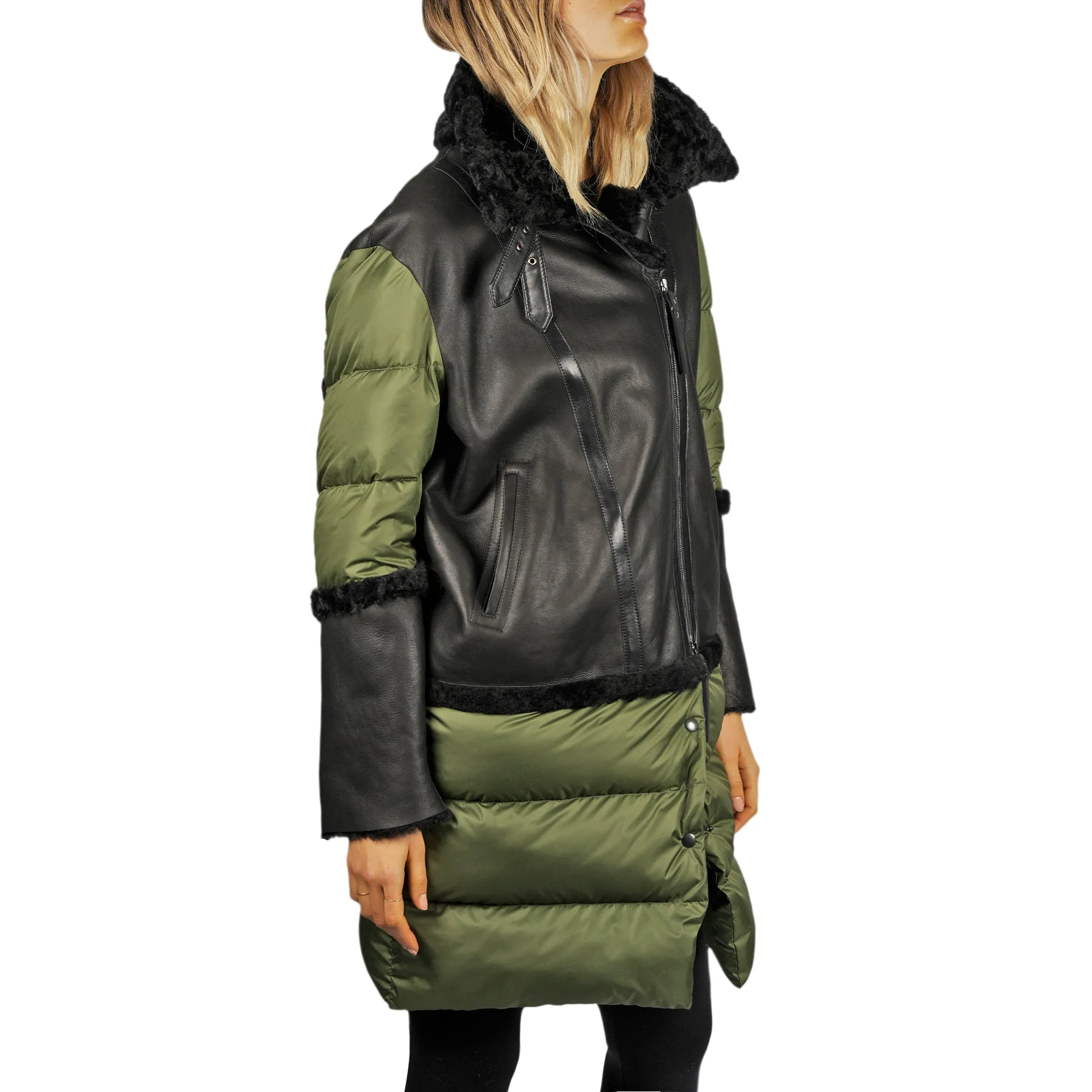 Down-Filled Coat Pacaja Black / Green