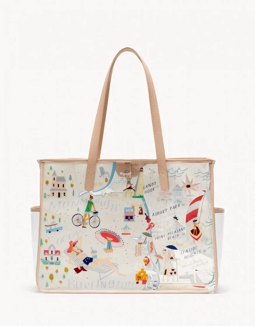 Down the Shore Clear Beach Tote