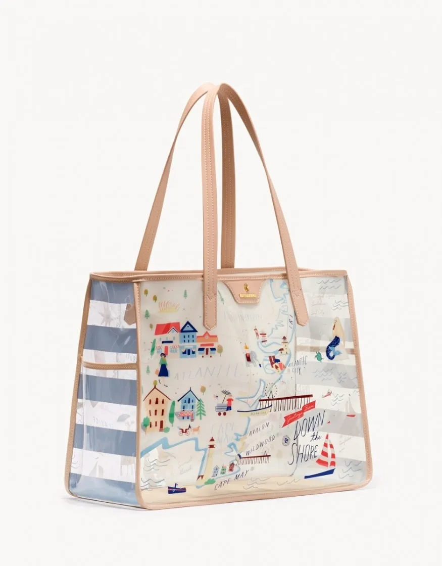 Down the Shore Clear Beach Tote