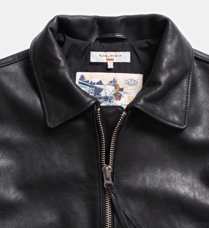 Eddy Rider Leather Jacket, Black