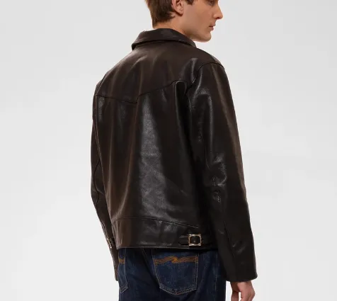 Eddy Rider Leather Jacket, Black