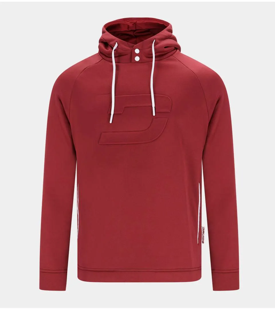 EMBOSSED HOODIE - BURGUNDY